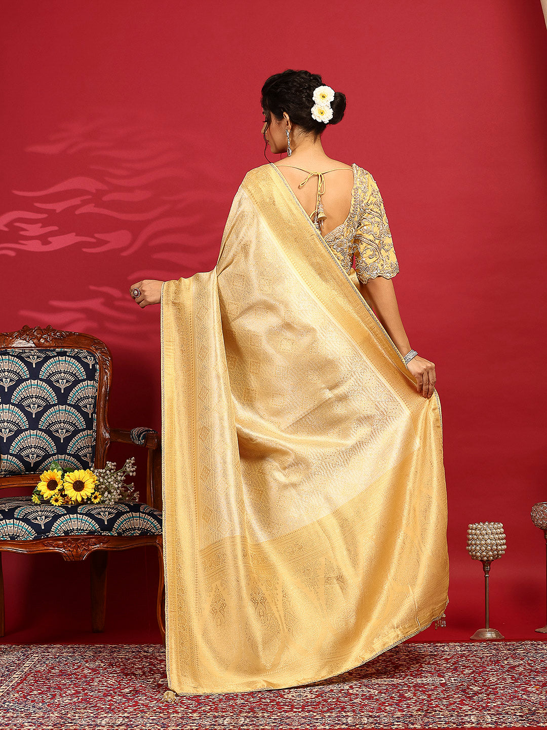 Embroidered Dola Silk Saree