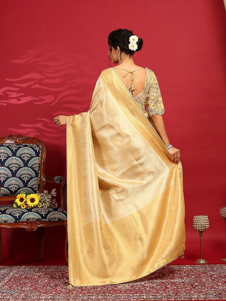 Embroidered Dola Silk Saree