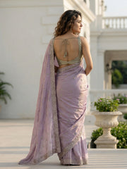 Embroidered Georgette Saree