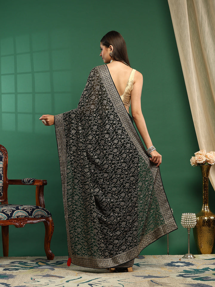 Embroidered Georgette Saree
