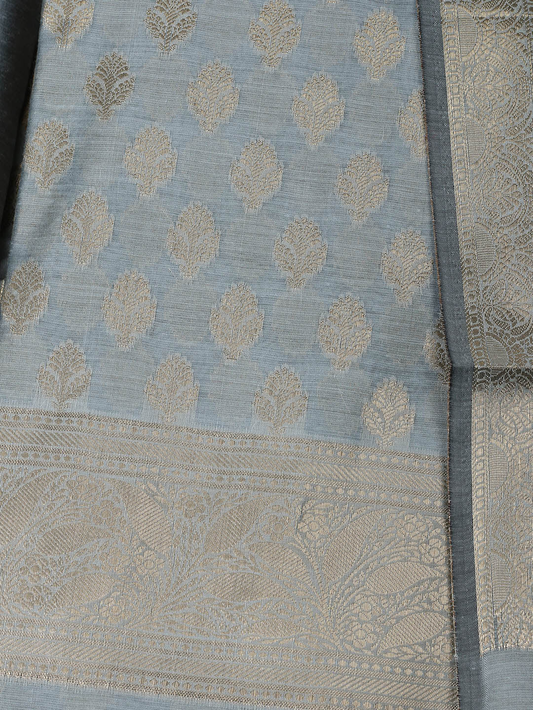 Woven Design Chanderi Unstitched Suit With Pant &amp; Dupatta