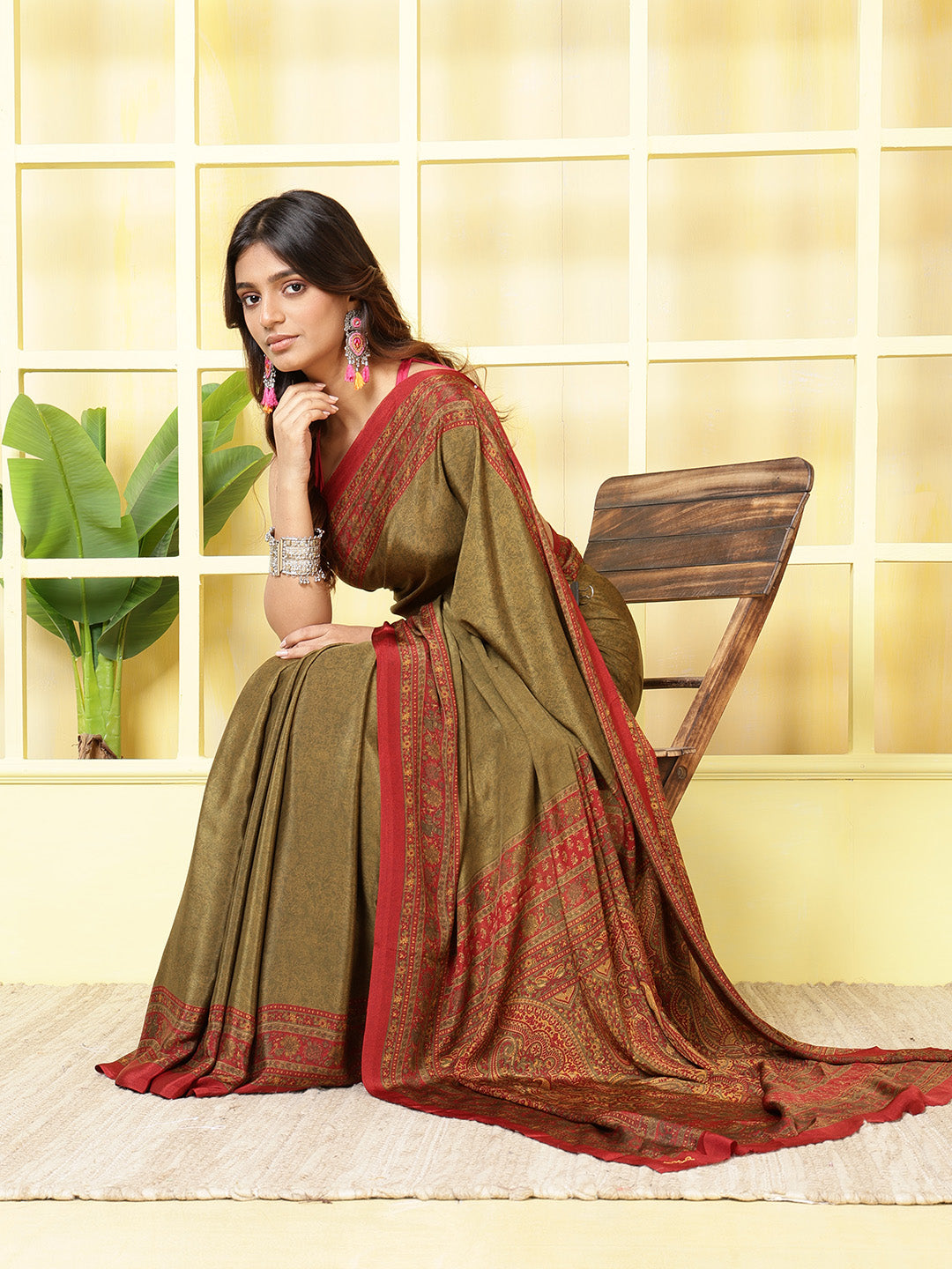 Digital Printed Crepe Saree