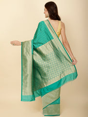 Zari Border Booti Woven Handloom Saree