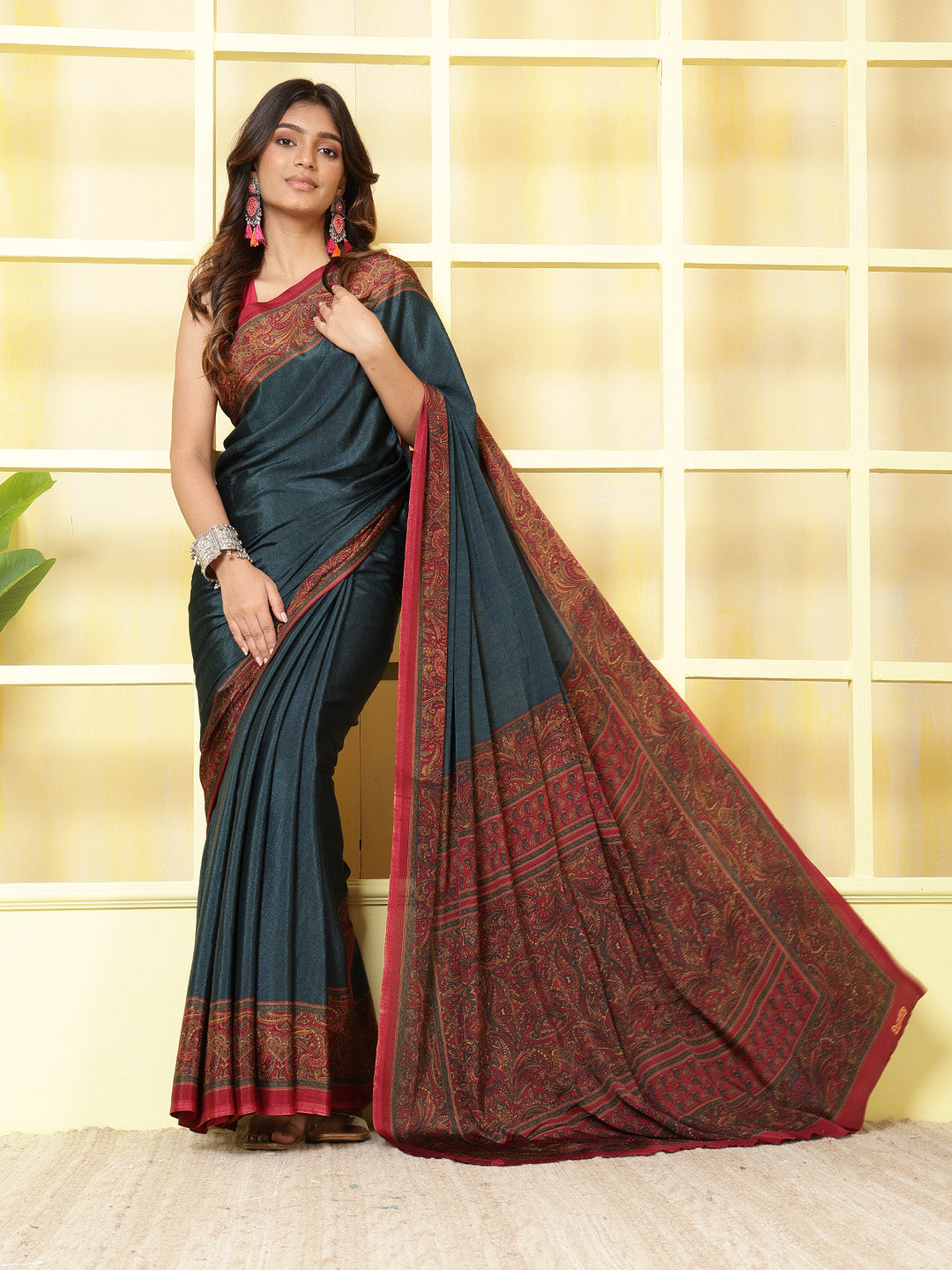 Digital Printed Crepe Saree