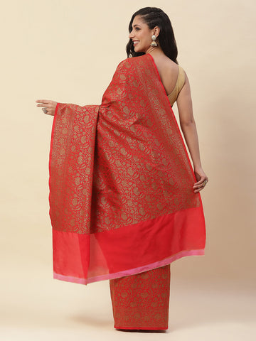 Zari Jaal Woven Banarsi Saree