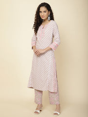 Tropical Printed Cotton Kurta With Pants