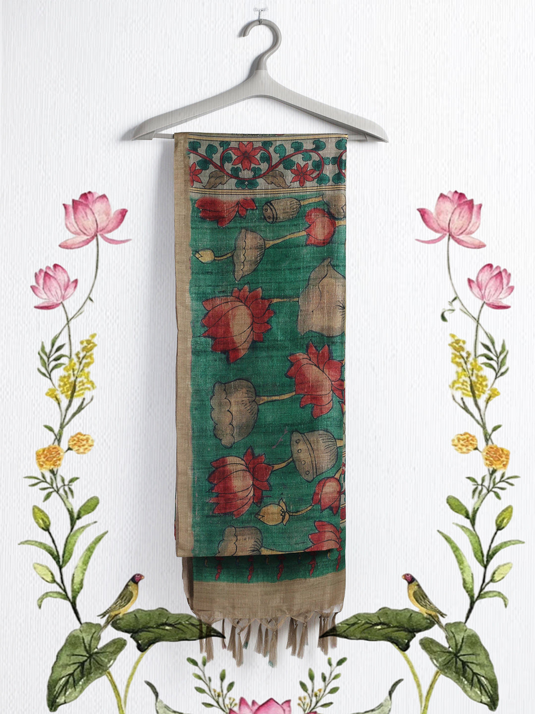 Printed Tussar Saree