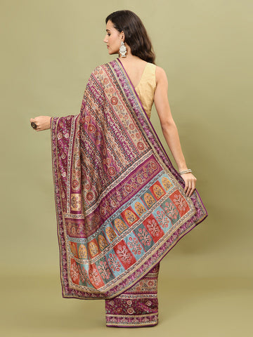 Printed Crepe Saree