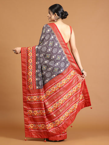 Patola Printed Art Silk Woven Saree