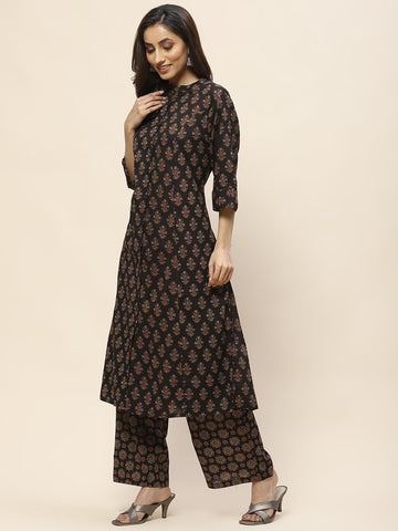 Printed Cotton Kurta Set