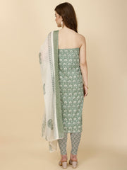 Printed Cotton Unstitched Suit Piece With Dupatta