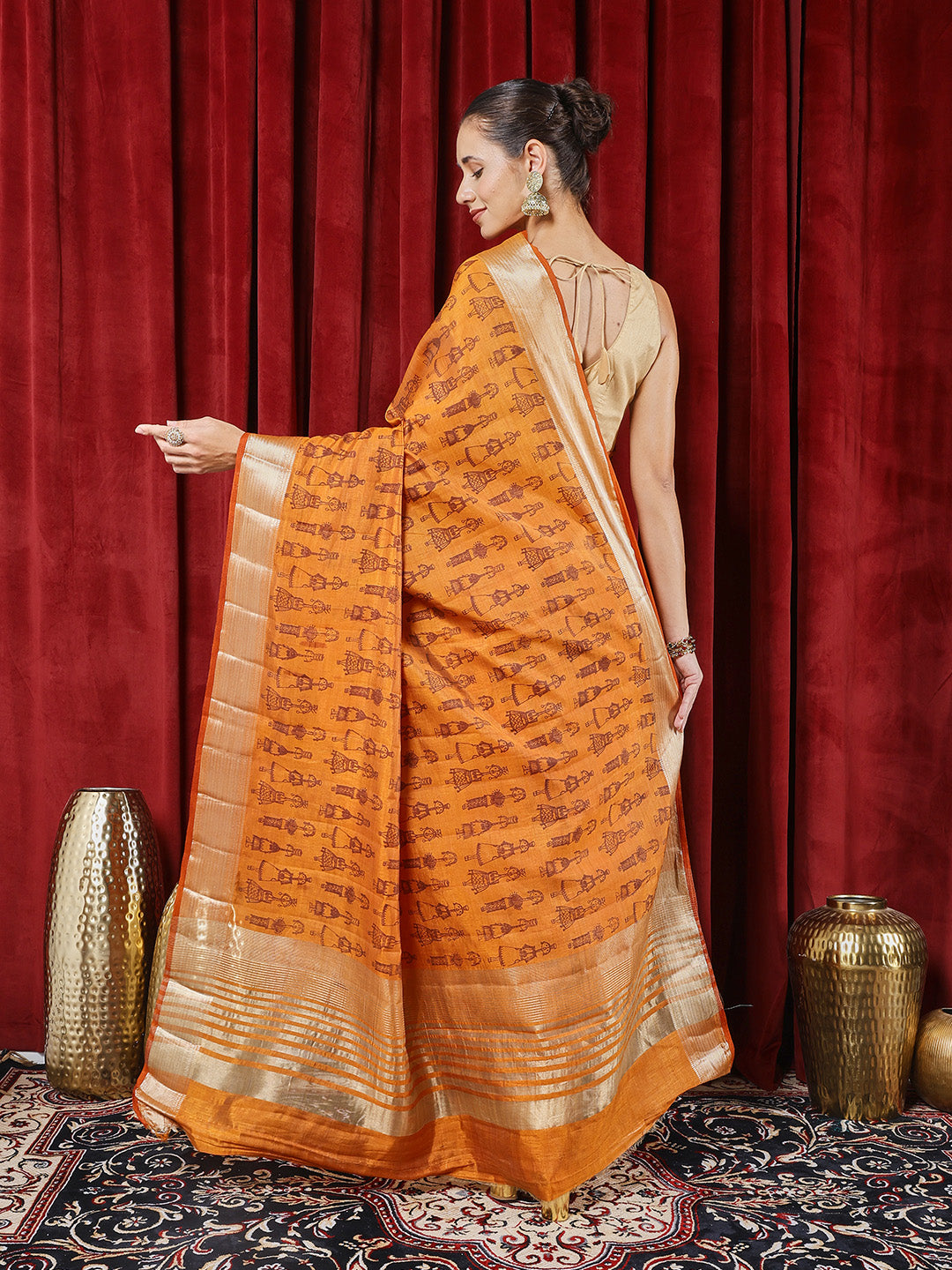 Digital Printed Art Silk Saree