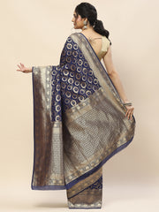 Zari Jaal Woven Crepe Saree