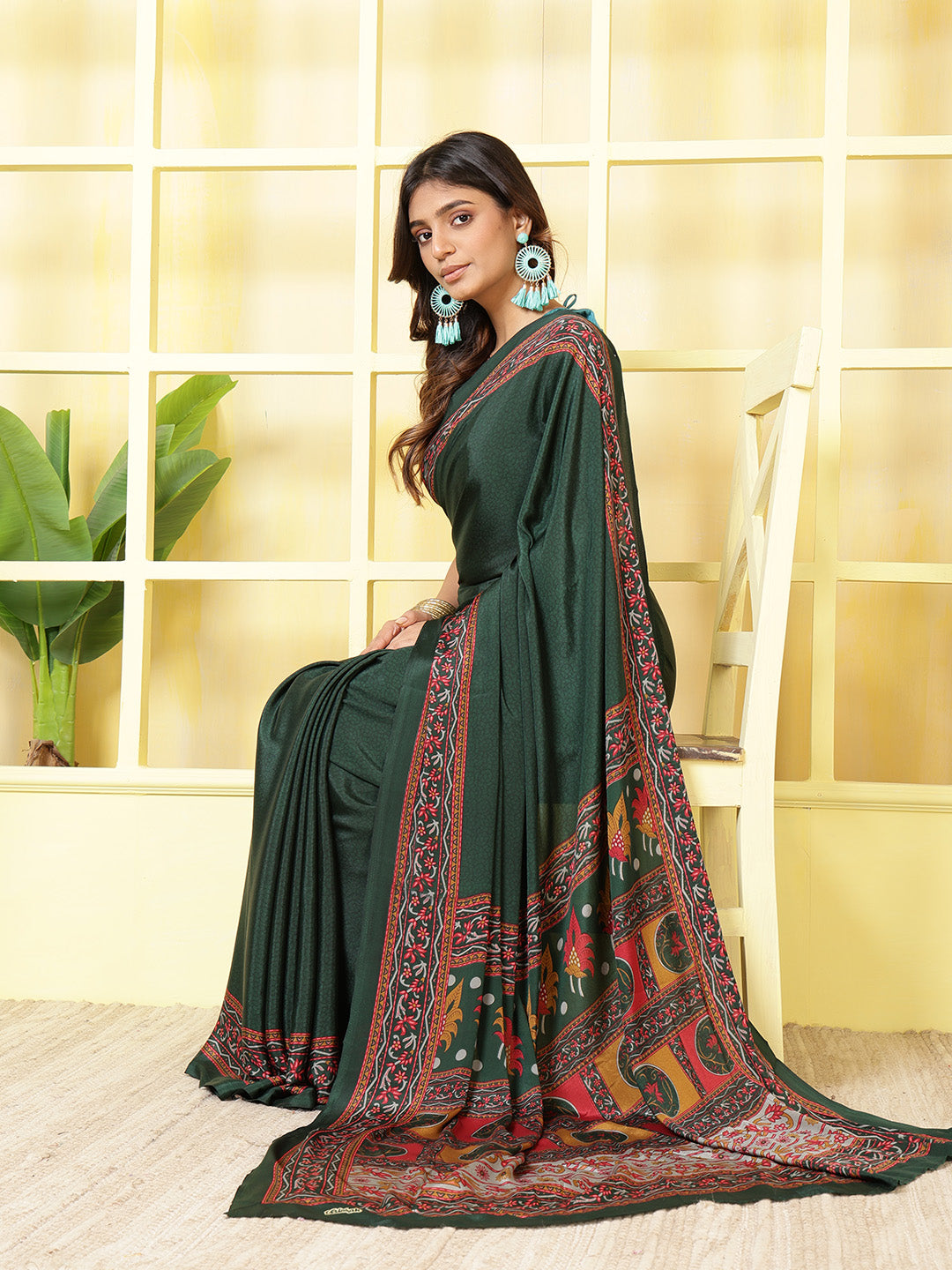 Digital Printed Crepe Saree