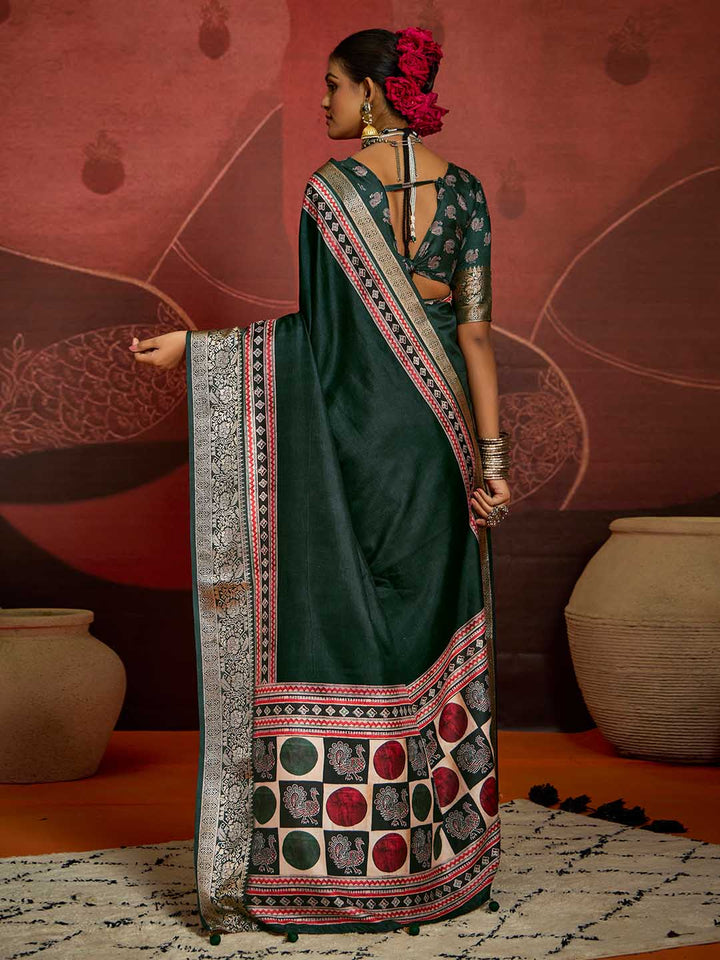 Zari Border Art Silk Saree