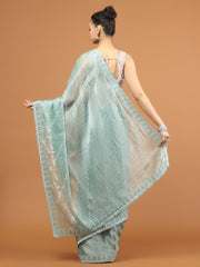 Stone Work Art Chiffon Saree