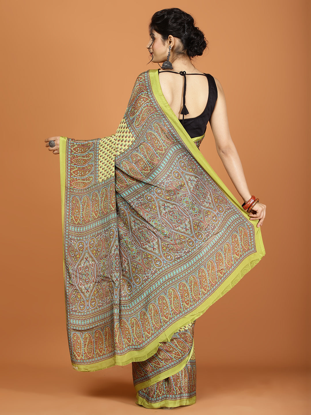 Digital Printed Crepe Woven Saree
