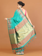 Plain Zari Border Art Silk Saree