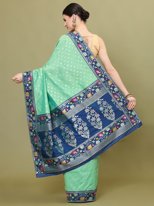 Zari Jaal Embroidery Banarasi Saree