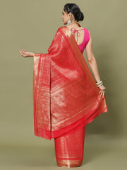 Zari Jaal Woven Crepe Saree