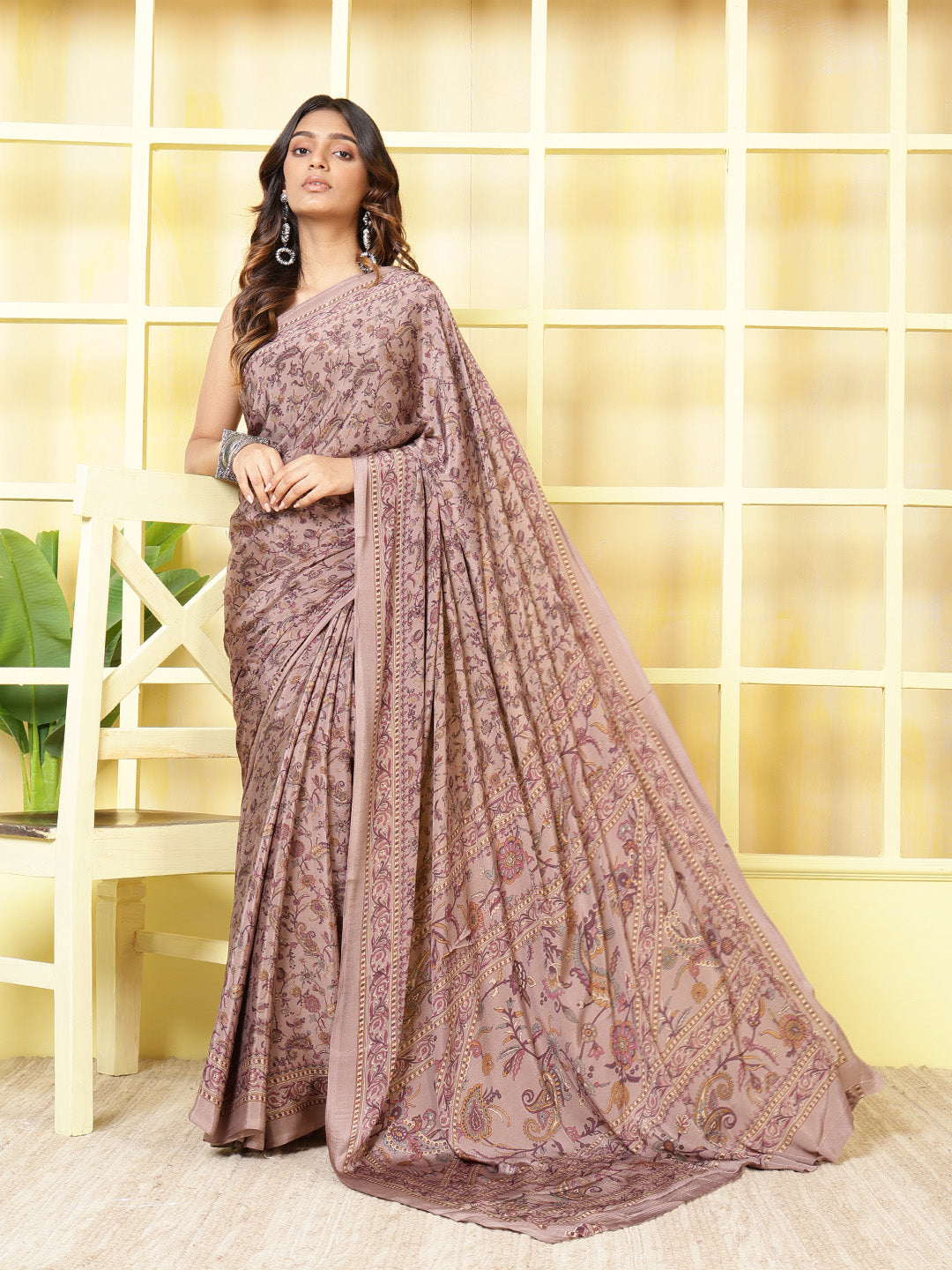 Digital Printed Crepe Saree