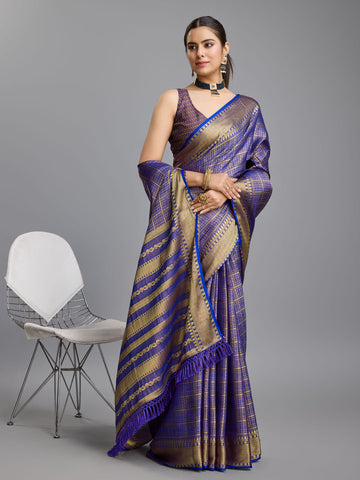 Zari Jaal Border Handloom Woven Saree