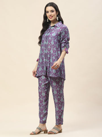 Printed Muslin Kurti With Pants