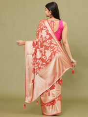 Zari Jaal Woven Handloom Saree