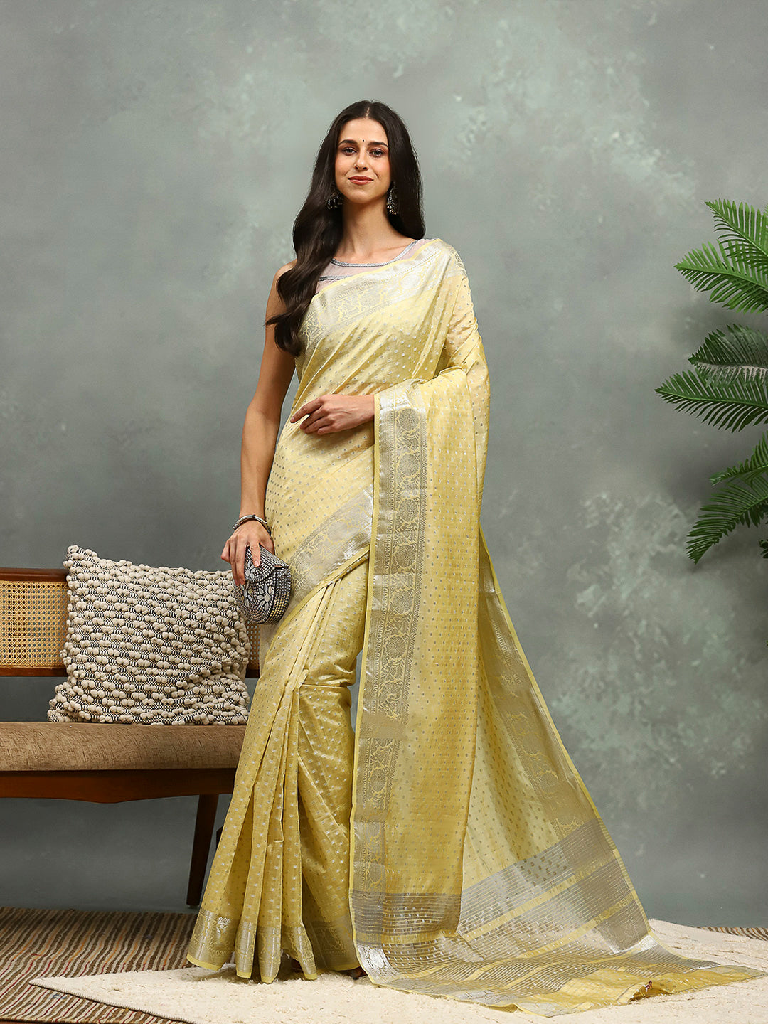 Zaari Border Art Silk Saree
