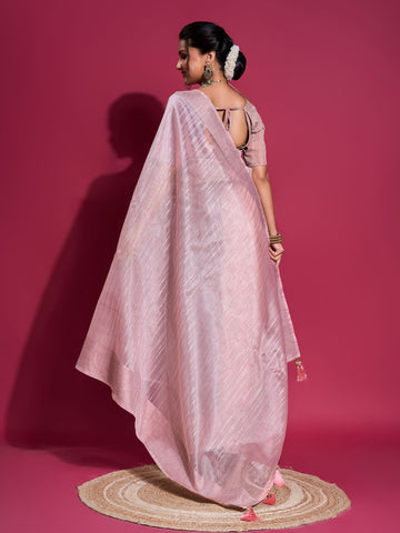 Zari Booti Woven Organza Woven Saree