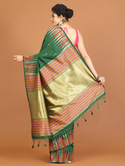 Plain Zari Border Art Silk Saree