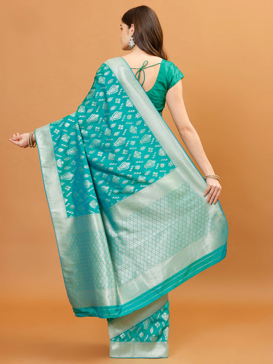 Zari Border Banarasi Woven Saree