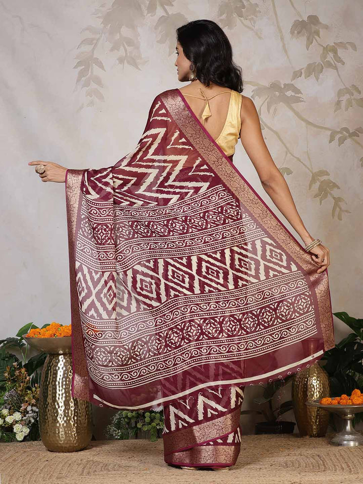 Digital Printed Georgette Saree