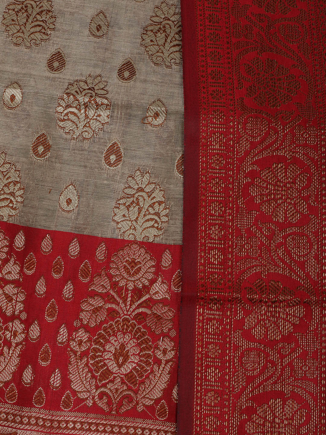 Woven Design Chanderi Unstitched Suit With Pant &amp; Dupatta