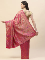 Zari Jaal Woven Satin Saree