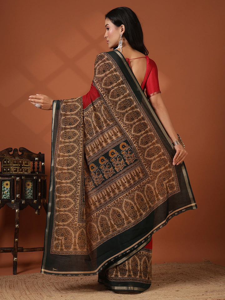 Digital Printed Art Silk Saree