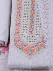 Chiken Work Georgette Unstitched Suit With Dupatta