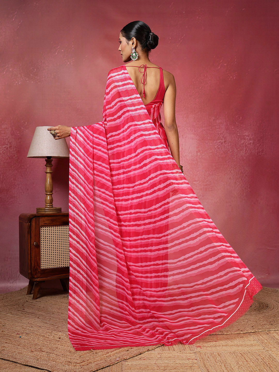 Abstract Printed Georgette Saree