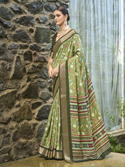 Digital Printed Art Silk Saree