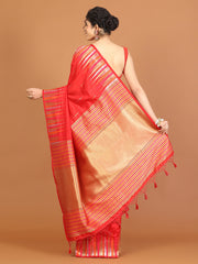 Plain Zari Border Art Silk Saree