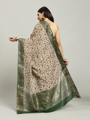 Digital Printed Cotton Blend Woven Saree