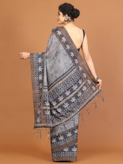 Digital Printed Tussar Woven Saree