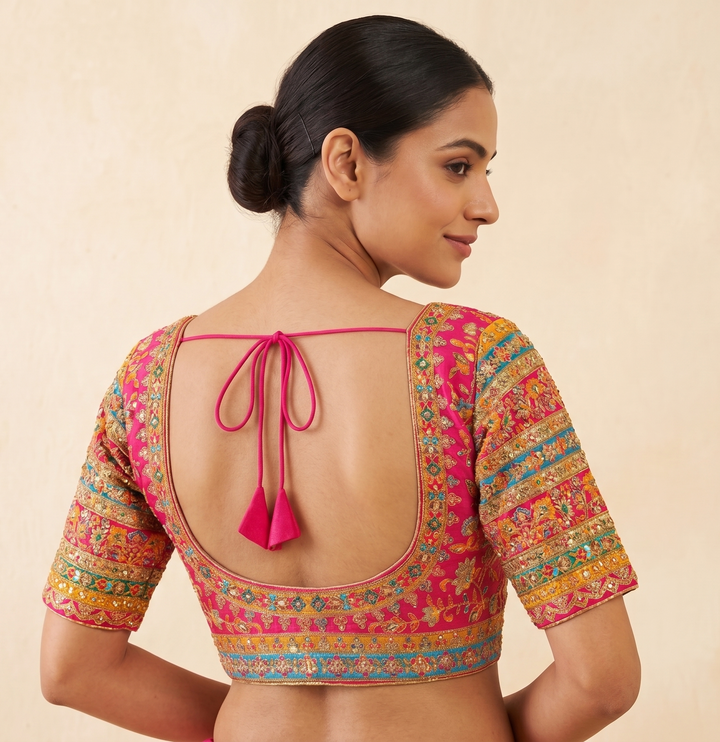 Premium Rani Embroidery Viscose Blouse Piece