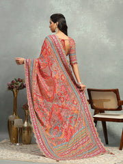 Woven Design Crepe Saree