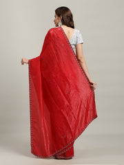 Stone Embroidery Tissue Saree