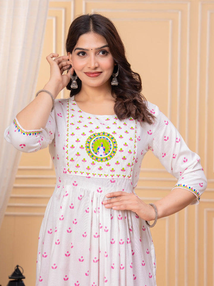 Printed Cotton Blend Kurta