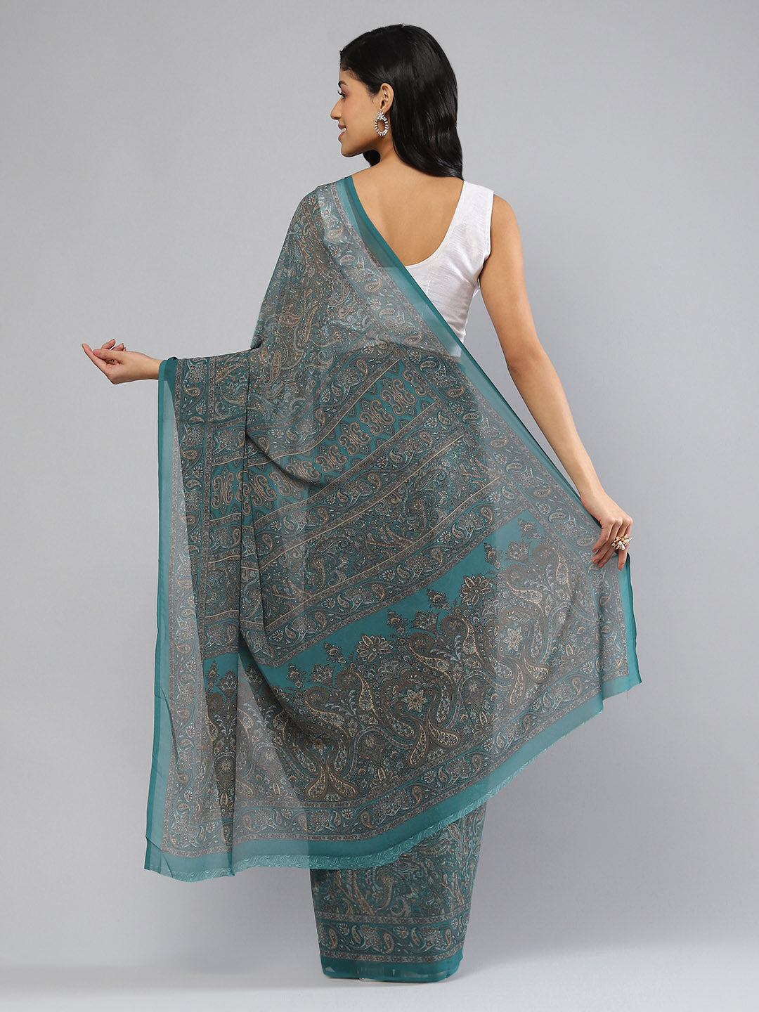 Digital Printed Georgette Saree