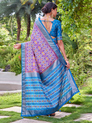 Patola Printed Art Silk Woven Saree