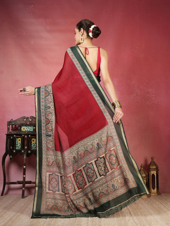 Printed Art Silk Saree