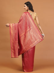 Zari Jaal Brocade Handloom Woven Saree